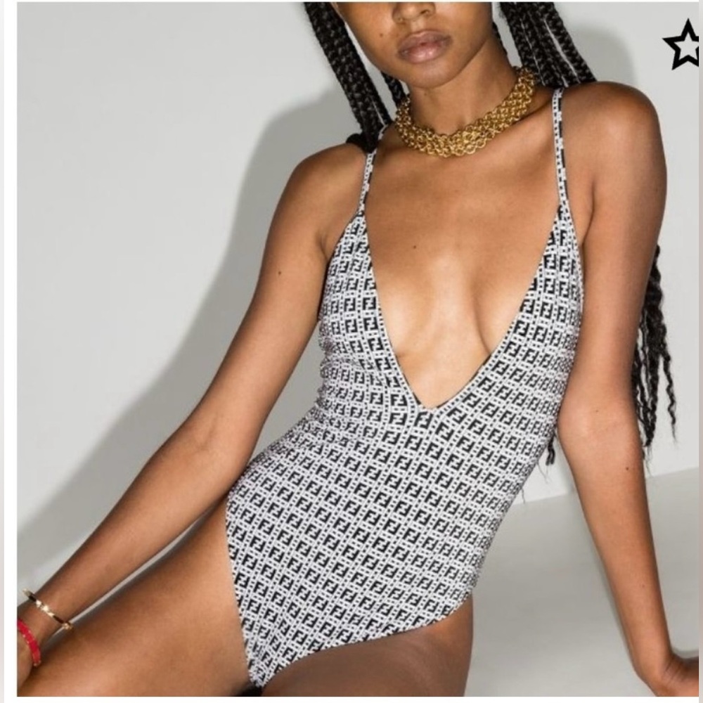 Fendi FF-motif U-neck Swimsuit